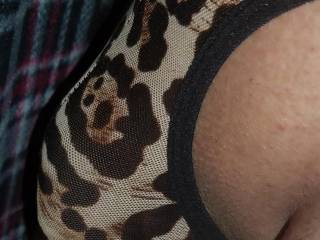 Leopard print thong underwear