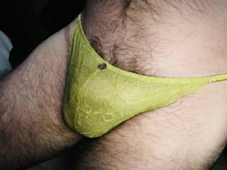 My gf bought me some gorgeous lime green panties x