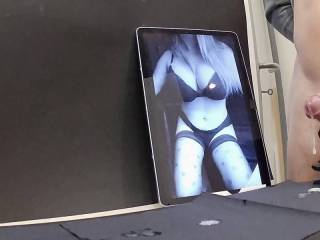 Long distance cumshots triggered by superhot pic