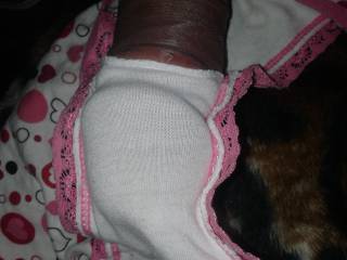 Managed to squeeze into the gusset think I'll cum in there to!