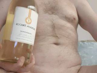 My Monthly, "WINE" Contest Photo.
With a bottle of Chardonnay.