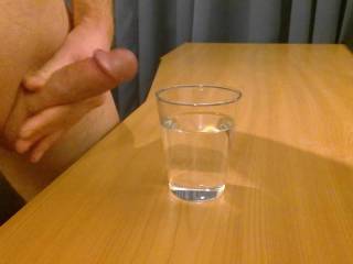 Long masturbation, nice cock play, ending in cumming in a glass of water.
I call this a monday. You?