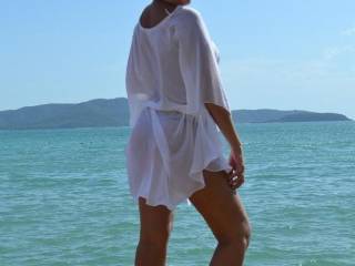 she was very wet, not from the water, and from desire
