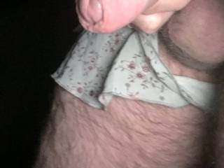 Hanging from my wifes french knickers