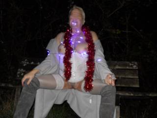 Hi all
feeling really horny and waiting for hubby to heal,
popped out for a drive before Christmas and put some tinsel to good use.
dirty comments welcome
mature couple