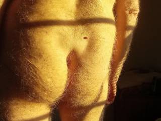 ass pic in sunlight in bedroom.