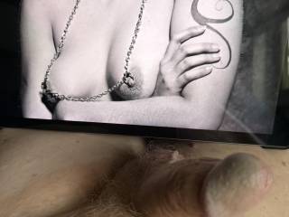 WeirdAl ~ “A friend wanted me to photograph her chained nipple rings and show her tattoo.”