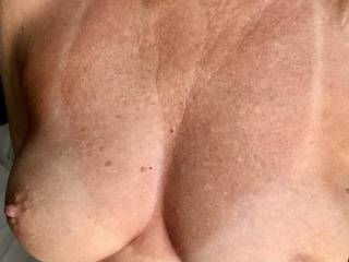 Tan lines before they faded, hopefully get them back soon ... or not if I go topless!