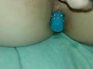 Milf drills her pussy