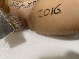 Playing in the shower
