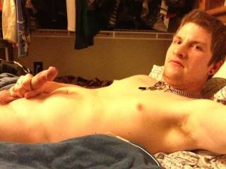 Just laying in bed naked and horny