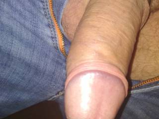 Wearing a cock ring all day. Pulled back the foreskin :)~