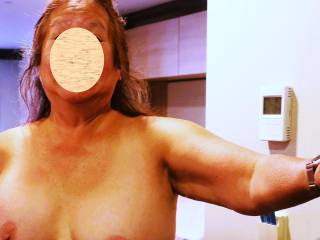 On a cruise, I surprised my friend when I opened the cabin door.  He was shocked and messed up in taking the pic.