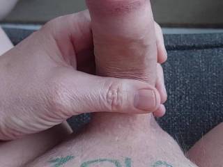 A cockplay ending in an orgasm