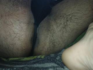 my hole peakin around my thong