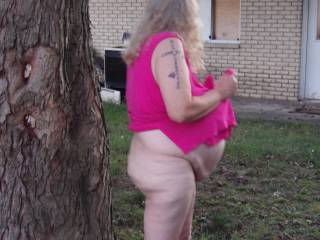 her playing outside