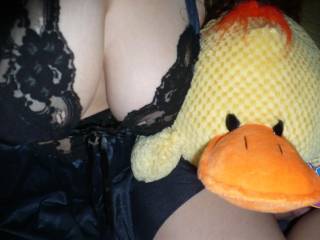 Just me and my ducky.  I think he has a pretty good view, what do you think?