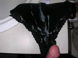 Fun with wifes undies.