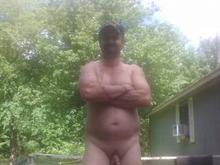 Naked in the back yard. I love country living. Wanna join me?