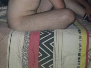 Relaxing naked on my bed