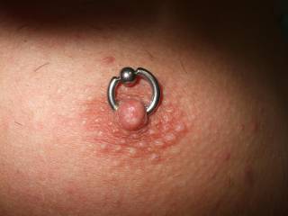 Right tit new piercing