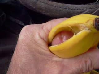 parked for lunch, feeling horny as usual and after eating my banana i noticed how soft and slippery it was inside,  really, really soft and slippery