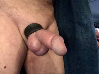 Love a thick tight cock ring.