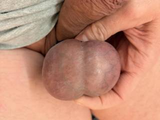 Tied balls for Marie, she likes that.