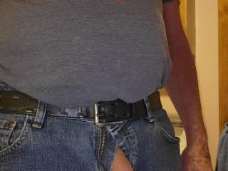 Dick in jeans