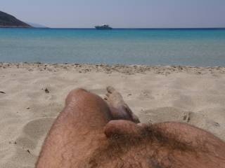 Me relaxing on a great Greek beach...Like me girls?