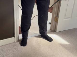 Wifey blow drying her hair