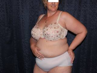 Me in bra and panties. For you guys who like women like me in underwear.