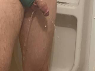 My ginger cock hanging out panties in shower
