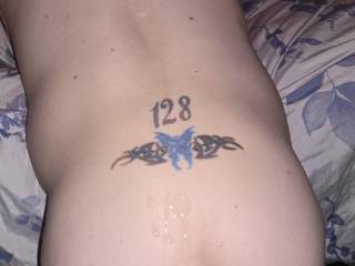 Cum up her back