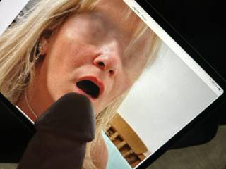 Wishing she was about to give me a blowjob.  Check out cjcjcj1980m, she has some great posts.