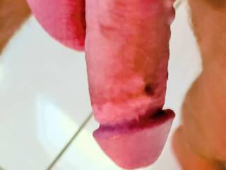 Came in out of the heat, my cock has caught the sun. Aftersun needed.......