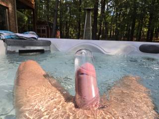 In hot tub
