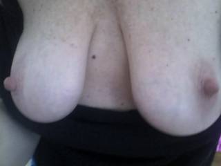 "J"s big, soft, pale breasts and amazing nipples ;)