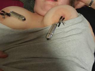 Wife puts on clamps
