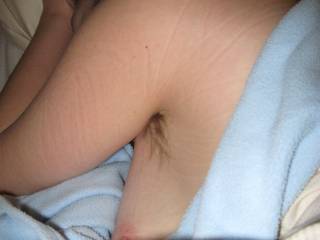 As much peek a pit as peek nipple in the morning, rolling over to expose the day's first naked glimpse
