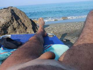 Nude beach....