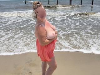 Just a Teaser. She shaved her puss.  We are having fun at our favorite beach.  Oh and she has successfully hid a pair of panties and they were found by a member in our state tha. she said a huge turn on. This member showed his town on profile.