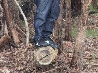 Having fun at the park in the bush