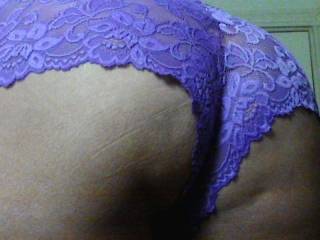 I do like showing off my purple panties. Do you like?