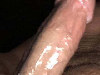 Nice and oiled up big cock for you ladies