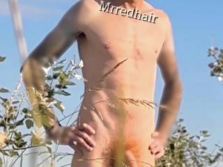 Wife took this picture of me at the nudist beach :) 
What do you think about a nudist like me with a red hairy dick :) 

Dm and tributes are always welcome ;)