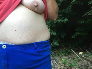 Wife flashing her new jewlery on side of road. What would you do if you saw her like this?