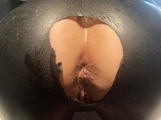 Lubed and ready for that cock sliding in