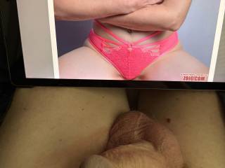 phoenix65 ~ “Her lovely white skin against the delightful pink undies.”