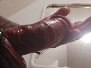 jerking off. I love watching it swell.